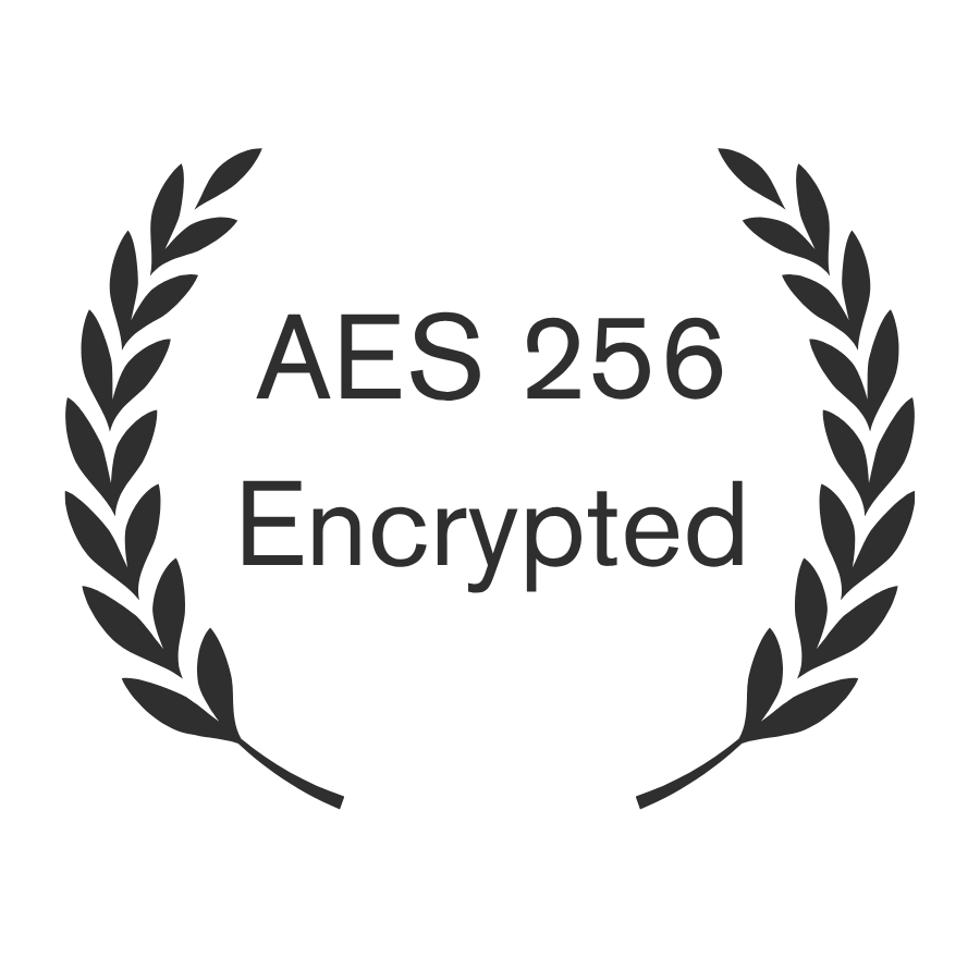 AES 256 encrypted